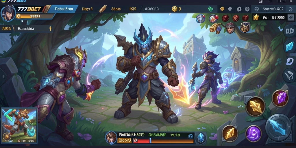 Tangkapan layar utama 777BET menampilkan aksi permainan ARPG yang mendebarkan.