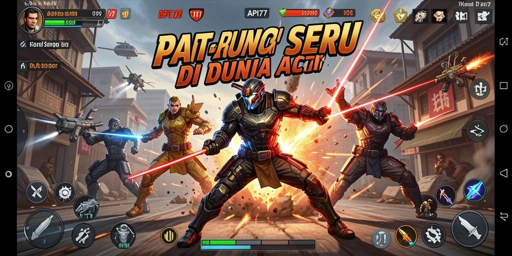 Tampilan aksi mendebarkan dari gameplay API77 yang penuh tantangan.