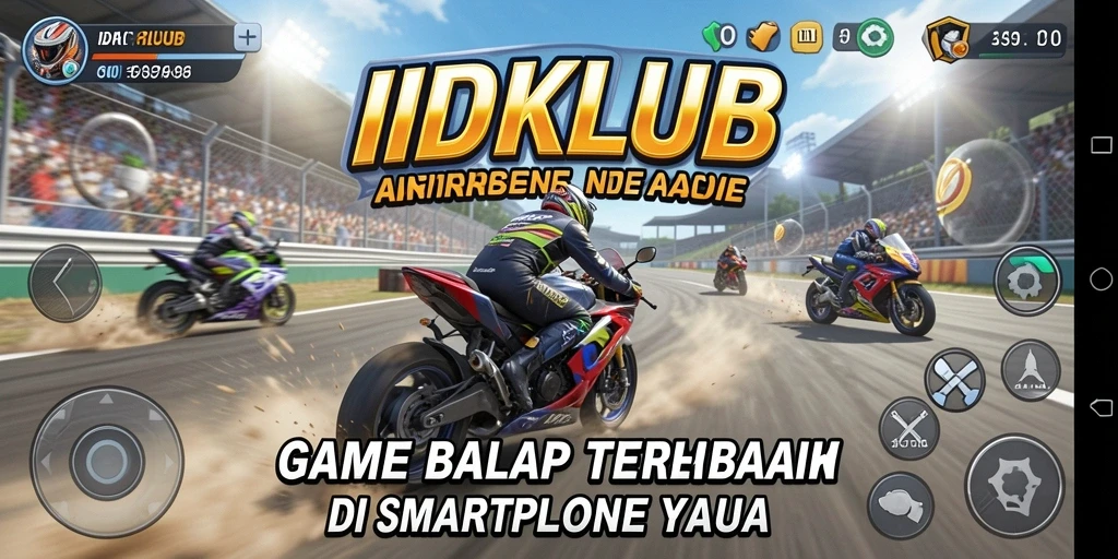 Tampilan gameplay seru dalam balapan di IDKLUB.