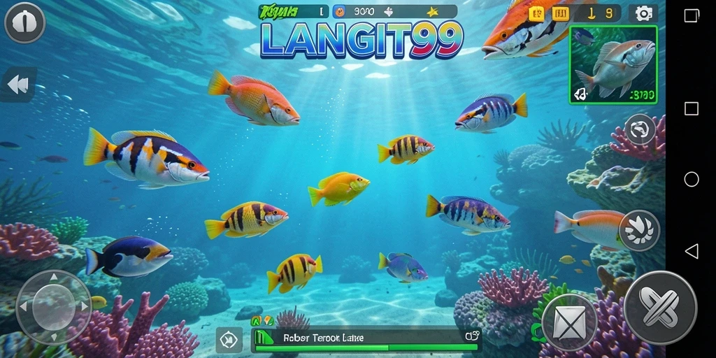 Screenshot utama LANGIT99 menampilkan serunya gameplay Tembak Ikan.