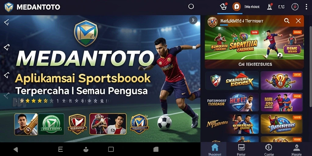 Tampilan screenshot utama MEDANTOTO menampilkan aksi taruhan olahraga yang mengasyikkan.