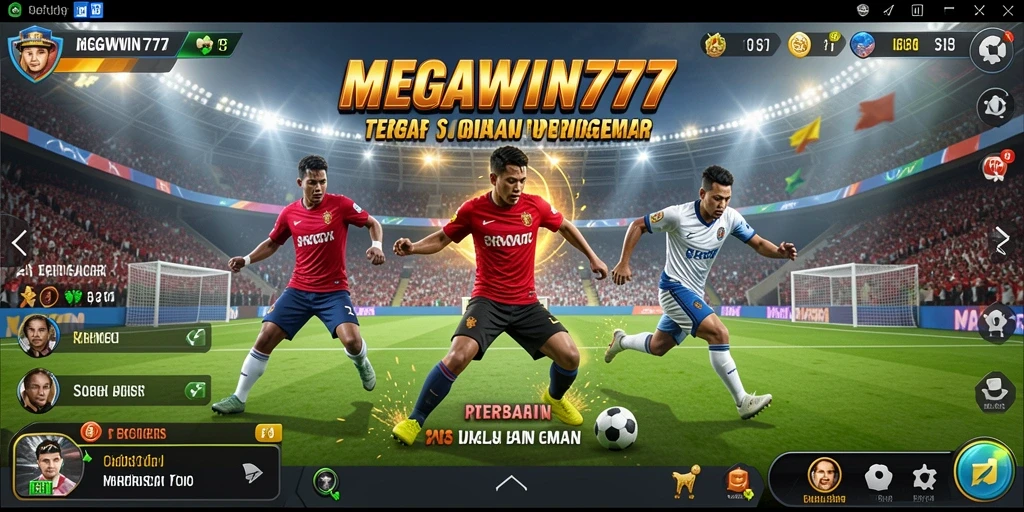 Tampilan gameplay mendebarkan dari MEGAWIN777 dengan aksi olahraga yang intens.