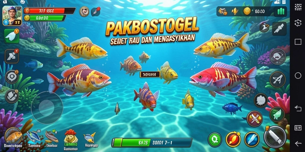 Screenshot tampilan gameplay Tembak Ikan yang seru.