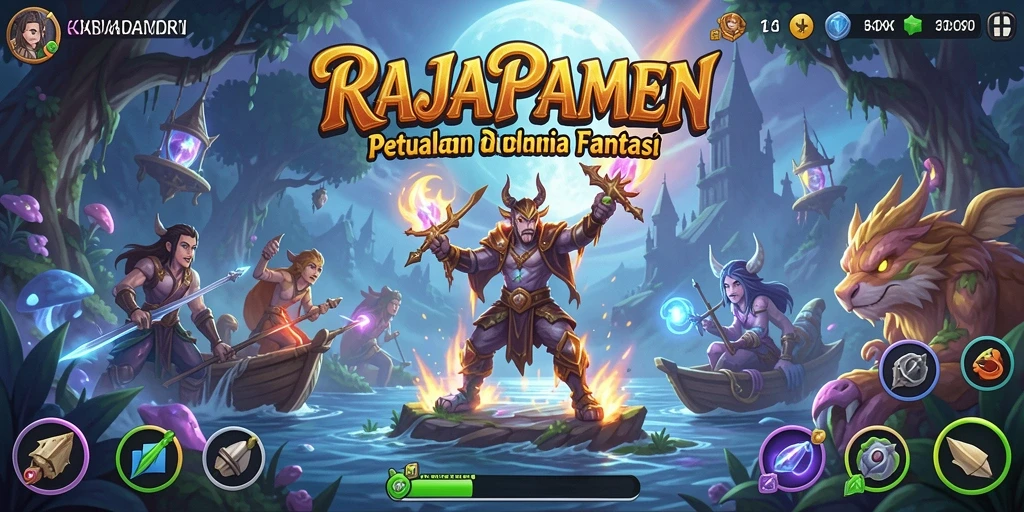 Tampilan menarik dari gameplay RAJAPAMEN di dunia petualangan.