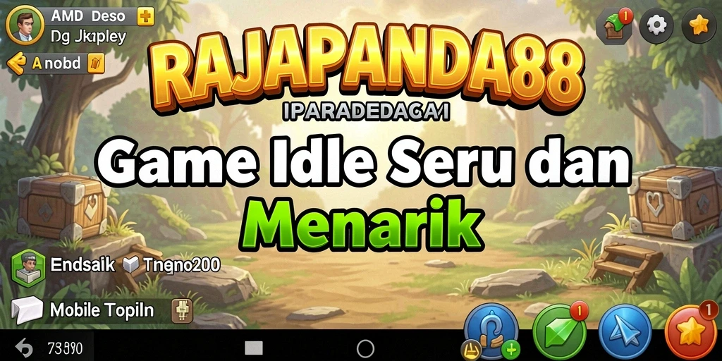 Tampilan gameplay RAJAPANDA88 dengan aktivitas Idle yang menarik.